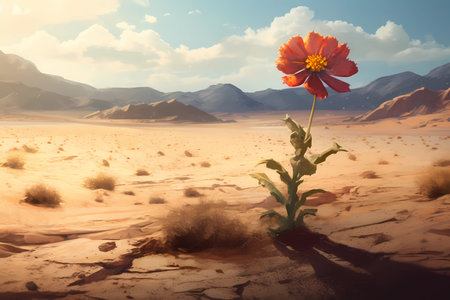 a flower in the desert to represent the loneliness
. generative AIの素材