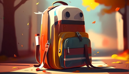 A small bright backpack for young children
. generative AIの素材