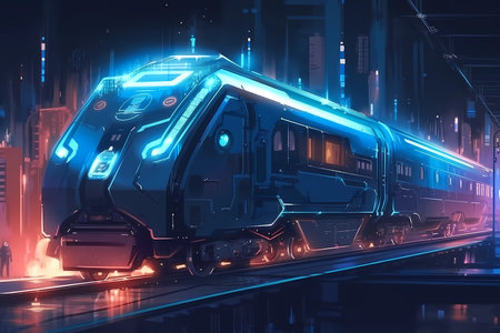 cyberpunk train with bright lights
. generative AIの素材
