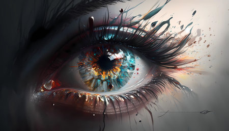 Craft an image of a mesmerizing, kaleidoscopic eye
. generative AIの素材