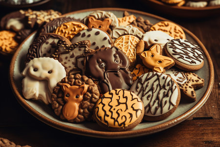 cookies decorated to look like various animals
. generative AIの素材