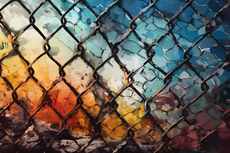 broken chain link fence to symbolize mental health
. generative AIの素材