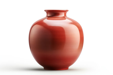 A beautiful red ceramic vase, isolated object
. generative AIの素材