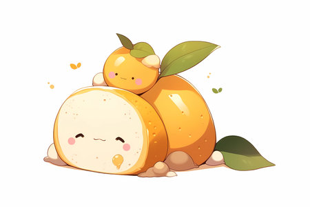 A mango with a happy-go-lucky cute face
. generative AIの素材