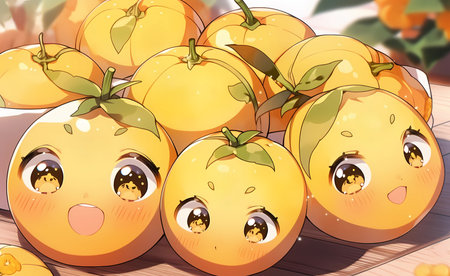 anime orange with beautiful style
. generative AIの素材