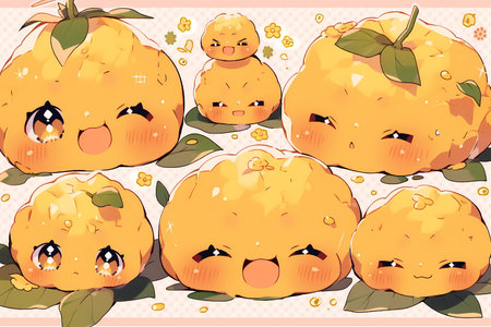 a set of anime style tomato
. generative AIの素材