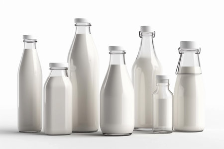 milk bottles, isolated on a white background
. generative AIの素材