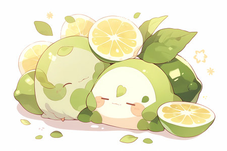 lime character with a cute face
. generative AIの素材