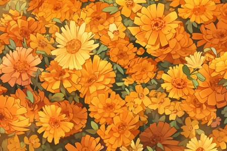 A marigold, anime style
. generative AIの素材