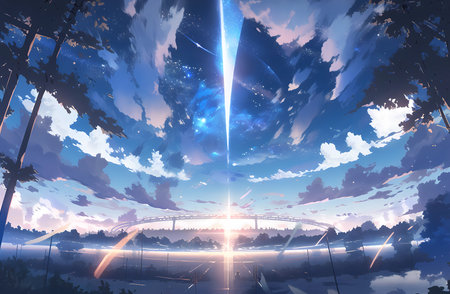 new planet, beautiful skyの素材