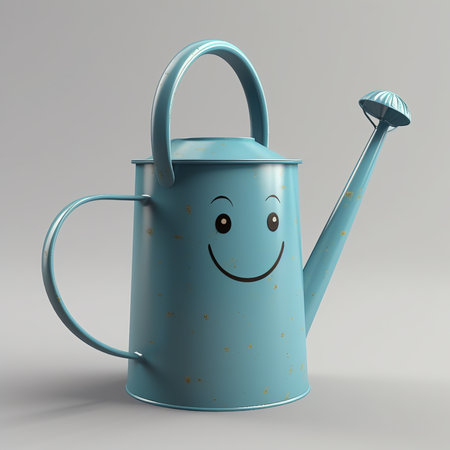 3D model of a happy watering can, isolated objectの素材