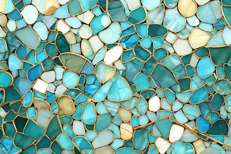 aqua blue and white, broken glass mosaic
. generative AIの素材