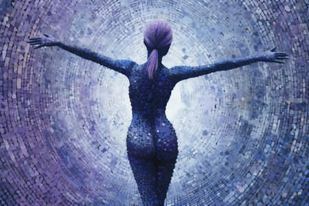 ballerina performing a dance, pointillism art style
. generative AIの素材