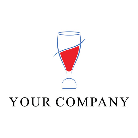 Glass bar and restaurant logoのイラスト素材