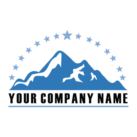 Mountain star vintage logoのイラスト素材