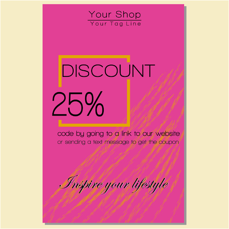 discount card pink vectorのイラスト素材