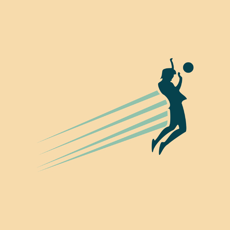 jump on football speed vectorのイラスト素材