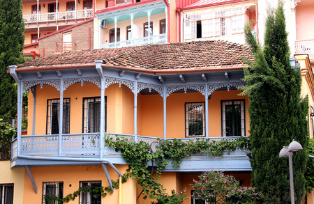Beautiful House in Old Tbilisi, Georgiaのeditorial素材
