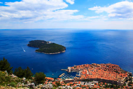 Old city of Dubrovnik in Croatia on a sunny dayの写真素材