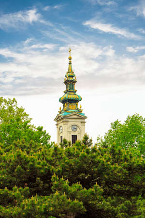 View of the historic center of Belgrade, Serbia on a sunny day