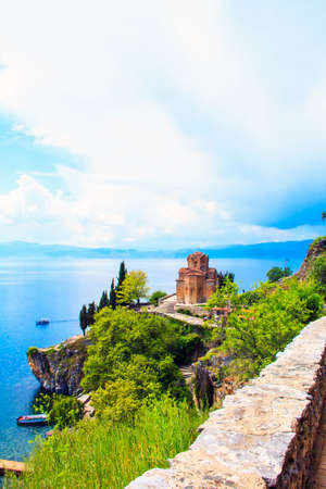Church of St. John of Kanevo in Ohrid, Macedoniaの写真素材