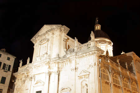 Beautiful view of the church Vlacha in Dubrovnik, Croatiaの写真素材