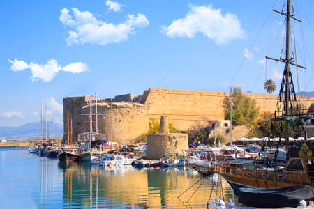 Beautiful view of the Kyrenia Bay in Kyrenia (Girne), North Cyprusのeditorial素材