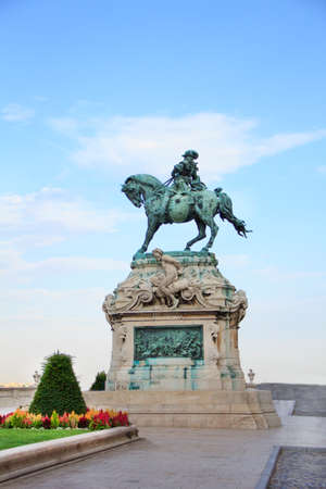 Monument to Eugene of Savoy near the Royal Palace of Budapest, Hungaryのeditorial素材