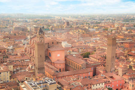 Beautiful view of the center of Bologna, Italyのeditorial素材