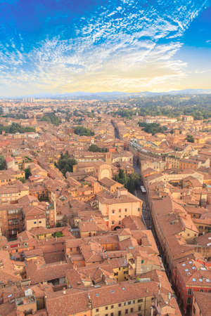 Beautiful view of the center of Bologna, Italyのeditorial素材
