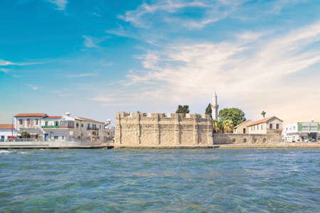 Beautiful view of the castle of Larnaca, on the island of Cyprusの写真素材