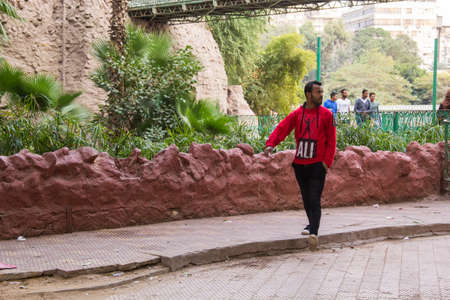 CAIRO, EGYPT - DECEMBER 21: People in the streets, city life on DECEMBER 21, 2021 in Cairo