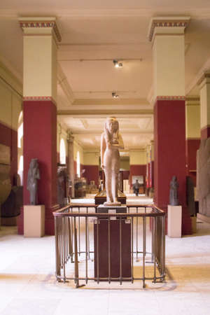CAIRO, EGYPT - DECEMBER 29, 2021: World-famous ancient exhibits at the Egyptian Museum in Cairo, Egyptのeditorial素材
