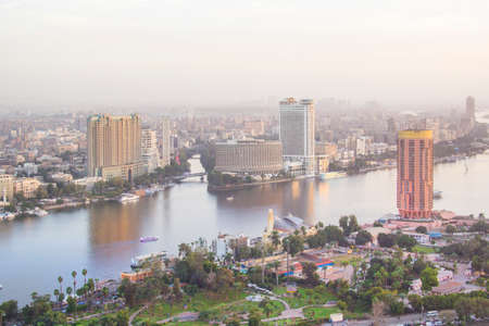 Beautiful view of the center of Cairo from the Cairo Tower in Cairo, Egypt