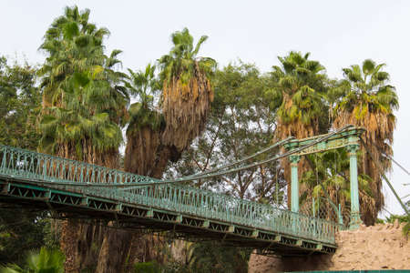 Bridge by Gustave Eiffel in Giza zoo in Cairo, Egyptの写真素材