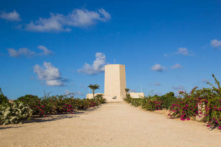 EL ALAMEIN - JANUARY 27: - Beautiful view of the Italian War Memorial in El Alamein, Egyptのeditorial素材