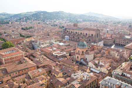 Beautiful view of the center of Bologna, Italy