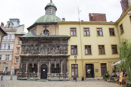 Chapel of Boim in Lviv Street, Ukraineの写真素材