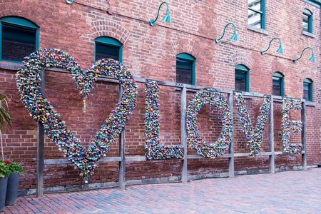 The installation in Distillery District, Toronto, Canadaのeditorial素材