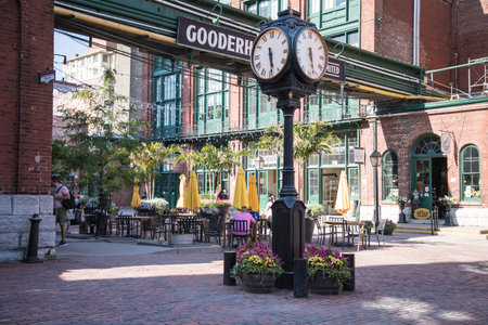 Time Electric clock in the Distillery District, Toronto, Canadaのeditorial素材
