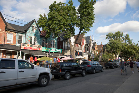 Beautiful view of the Kensington Market in Toronto, Canadaのeditorial素材