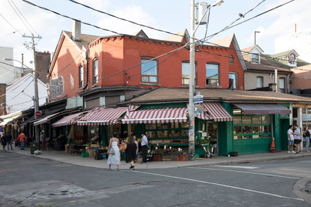 Beautiful view of the Kensington Market in Toronto, Canadaのeditorial素材