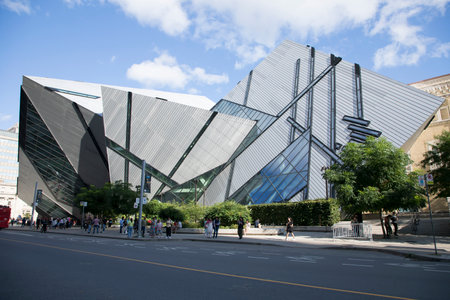 Beautiful view of the Royal Ontario Museum in Toronto, Canadaのeditorial素材