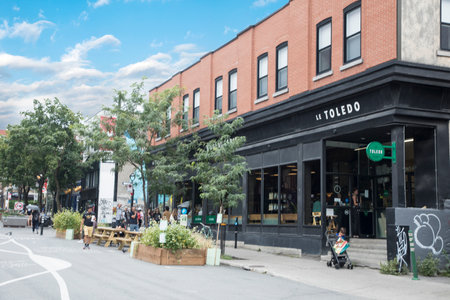 Beautiful view of the streets in
Plateau-Mont-Royal in Montreal, Canadaのeditorial素材