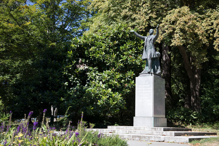 Beautiful view of the Lord Stanley Memorial Monument in Vancouver, Canadaのeditorial素材
