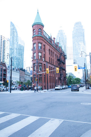 Beautiful view of Gooderham Building in Downtown Toronto, Canada
