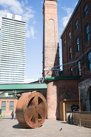 Time Electric clock in the Distillery District, Toronto, Canada