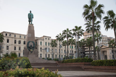 View of the Statue Of Saad Pasha Zaghloul in Alexandria, Egyptのeditorial素材