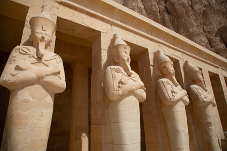 Beautiful view of the ancient temple of Hatshepsut in Luxor, Egypt