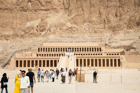Beautiful view of the ancient temple of Hatshepsut in Luxor, Egypt